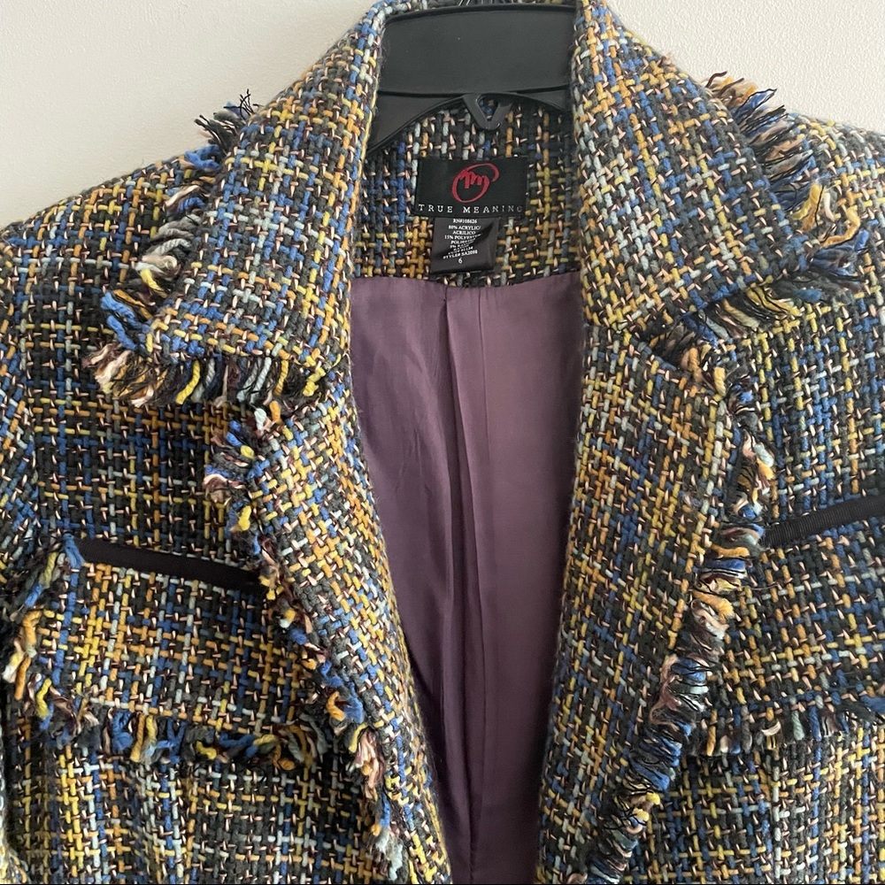 True Meaning Plaid Fringe Coat - Picture 3 of 9